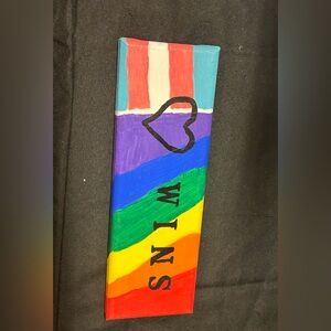 Pride Love Wins Acrylic Painting 3x9